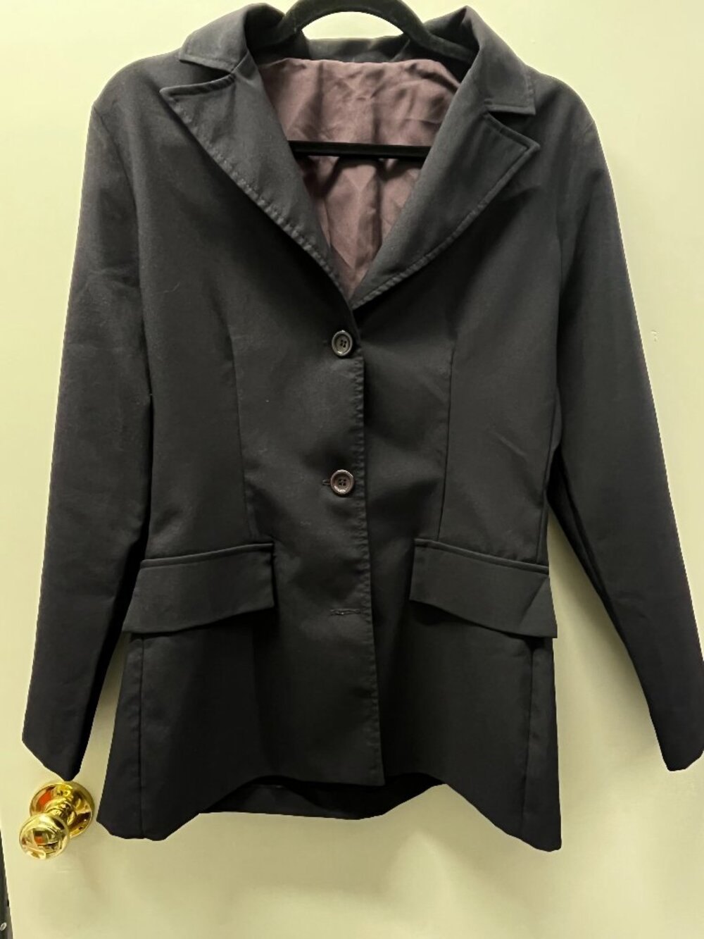 Handmade black button down blazer